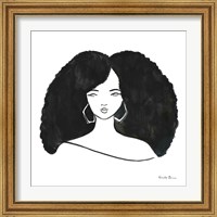 Framed 'Afro Girl II' border=