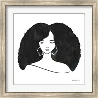 Framed 'Afro Girl II' border=