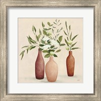 Framed 'Natural Bouquet I Light' border=