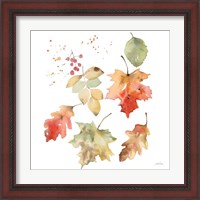 Framed 'Falling Leaves II' border=