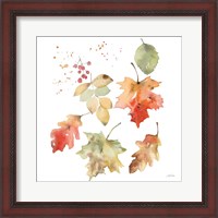 Framed 'Falling Leaves II' border=