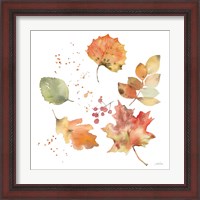 Framed 'Falling Leaves I' border=