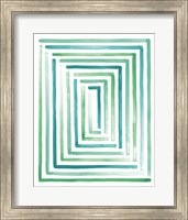 Framed 'Sea Glass Sunset II' border=