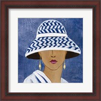 Framed 'Lady with Hat II' border=