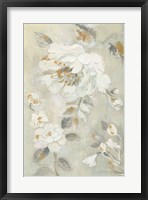 Framed Romantic Spring Flowers II White
