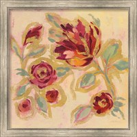 Framed 'Gilded Loose Floral II' border=