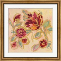 Framed Gilded Loose Floral II