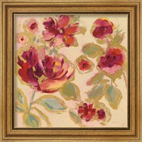 Framed 'Gilded Loose Floral I' border=