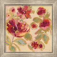 Framed 'Gilded Loose Floral I' border=