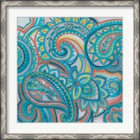 Framed 'Emerald Paisley III' border=