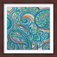 Framed 'Emerald Paisley III' border=