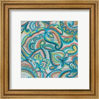 Framed 'Emerald Paisley II' border=