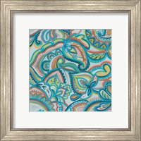 Framed 'Emerald Paisley II' border=