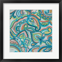 Framed 'Emerald Paisley II' border=