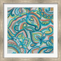 Framed 'Emerald Paisley II' border=