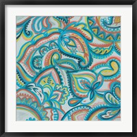 Emerald Paisley II Framed Print