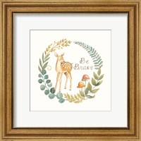 Framed 'Be Brave Deer' border=