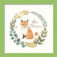 Framed 'Be Clever Fox' border=