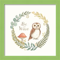 Framed 'Be Wise Owl' border=