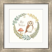 Framed 'Be Wise Owl' border=