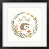 Framed 'Be Yourself Hedgehog' border=