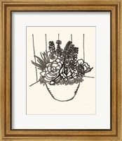 Framed 'Succulent Basket II' border=