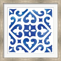 Framed 'Andalusian Tile I' border=