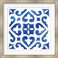 Framed 'Andalusian Tile I' border=