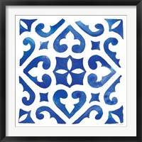 Framed 'Andalusian Tile I' border=