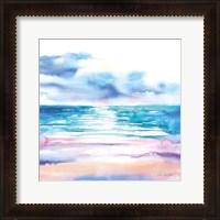 Framed 'Turquoise Sea II' border=