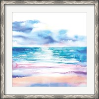 Framed 'Turquoise Sea II' border=