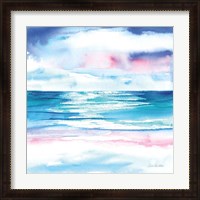 Framed 'Turquoise Sea I' border=