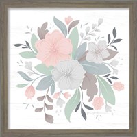 Framed 'Farmhouse Floral III' border=