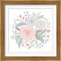 Framed 'Farmhouse Floral IV' border=