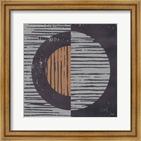 Framed 'Primitive I Gray' border=