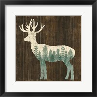 Simple Living Deer Silhouette Framed Print
