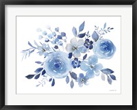 Fresh Blue Bower I Framed Print