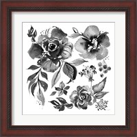 Framed 'Delft Delight III Black No Words' border=