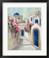 Santorini Street I Framed Print