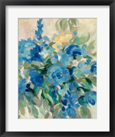 Flower Market III Blue Framed Print