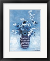 Framed Moody Blue Floral