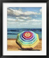 Framed 'Beach Umbrella I' border=