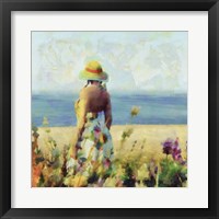 Framed 'Morning Meadow Stroll I' border=