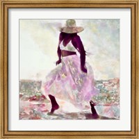 Framed 'Her Colorful Dance II' border=