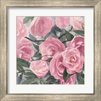 Framed 'Watercolor Roses I' border=