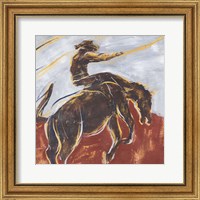 Framed 'Morning Roundup II' border=