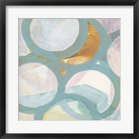 Aqua Circles I Framed Print