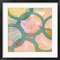 Aqua Circles IV Framed Print