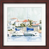 Framed 'Beach Town Summer II' border=