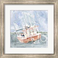 Framed 'Bright Fishing Boat I' border=